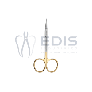 Iris Surgical Scissors Curved 115mm TC Gold